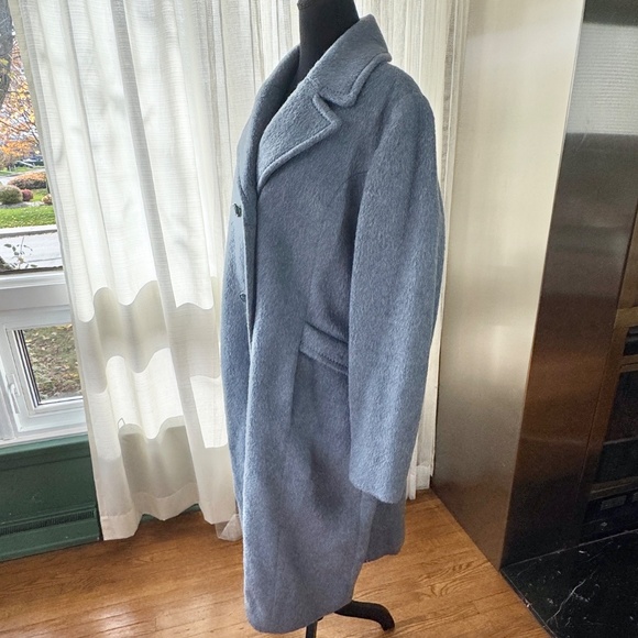 Vintage 80s coat, blueish lavender grey, Sears mohair, wool blend, 12/14 (L/XL) - Picture 3 of 15